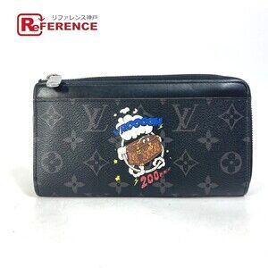Louis Vuitton Eclipse Black Zippy Dragonne Trunk Long Wallet Canvas